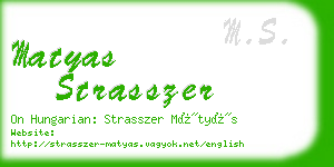 matyas strasszer business card